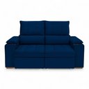 Ver imagem 4 de Sofá Boni 2 Lugares Retrátil e Reclinável 190cm Azul Marinho em Veludo Loja Sheep