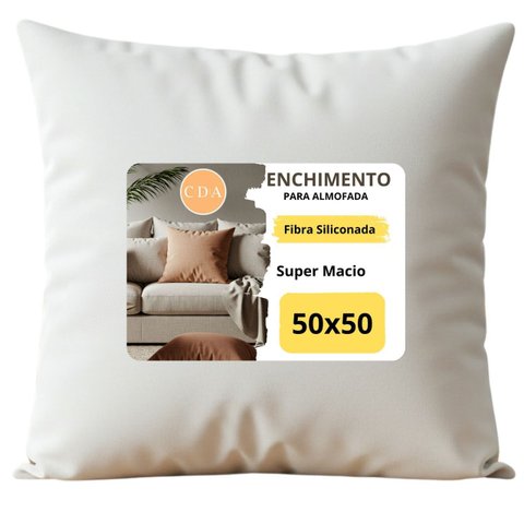 Refil Enchimento Almofada Quadrada 50x50cm Ideal para Capas 45x45cm