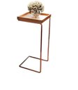 Ver imagem 1 de Mesa Apoio Lateral LF011 para Sofá Pé Cobreado Larflex Marrom