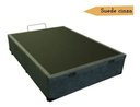 Ver imagem 2 de Cama Viuva Box Baú 128x188 - Suede - Cinza