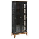 Ver imagem 2 de Cristaleira Bia Preto 2 Portas Base Amendoa 180cm - 58752