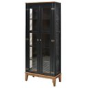 Ver imagem 1 de Cristaleira Bia Preto 2 Portas Base Amendoa 180cm - 58752