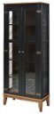 Ver imagem 1 de Cristaleira Bia Preto 2 Portas Base Amendoa 180cm - 58752
