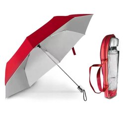 Guarda Chuva Proteção Solar Resistente Cabe na Bolsa Vermelh - 2