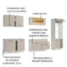 Armário de Cozinha Completa 310 Cm Branco/crema Agata Madesa 01 - 5