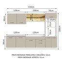 Ver imagem 4 de Armário de Cozinha Completa 310 Cm Branco/crema Agata Madesa 01