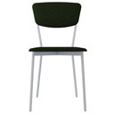 Ver imagem 3 de Cadeira Estofada para Sala de Jantar Village Branco C01 Linho Verde Musgo - Lyam Decor