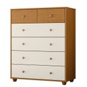 Ver imagem 1 de Cômoda para Quarto 6 Gavetas 90cm Vittoria Off/cinamomo - Albatroz