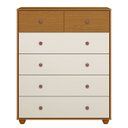 Ver imagem 5 de Cômoda para Quarto 6 Gavetas 90cm Vittoria Off/cinamomo - Albatroz