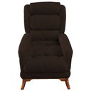 Ver imagem 2 de Poltrona Amamentação Liz de Balanço Suede Marrom - Dominic Decor