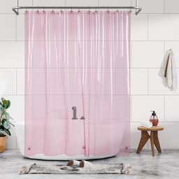 Barossa Design Forro de Chuveiro Peva com 3 Ímãs Rosa - 1