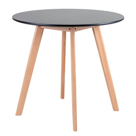 Mesa redonda Leda - 80 cm - Preto