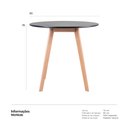 Ver imagem 3 de Mesa redonda Leda - 80 cm - Preto