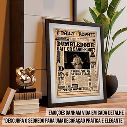 O Profeta Diário Dumbledore Quadro de Decoração Quarto Harry - 3