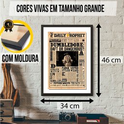 O Profeta Diário Dumbledore Quadro de Decoração Quarto Harry - 5