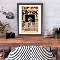 O Profeta Diário Dumbledore Quadro de Decoração Quarto Harry - 4