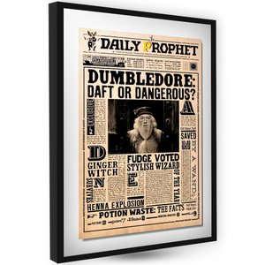 O Profeta Diário Dumbledore Quadro de Decoração Quarto Harry