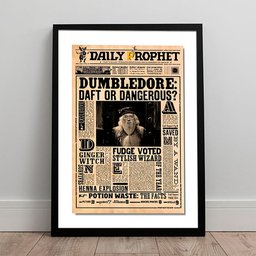 O Profeta Diário Dumbledore Quadro de Decoração Quarto Harry - 2
