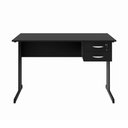 Ver imagem 2 de Mesa Escrivaninha Pés Metal 120cm x 60cm com Gaveteiro Suspenso 2 Gavetas F5 Office Cor:Preto