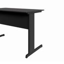 Ver imagem 6 de Mesa Escrivaninha Pés Metal 120cm x 60cm com Gaveteiro Suspenso 2 Gavetas F5 Office Cor:Preto
