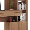 Ver imagem 6 de Escrivaninha Estante com 2 Portas e 1 Gaveta Me4143 Amêndoa Tecnomobili