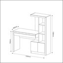Ver imagem 4 de Escrivaninha Estante com 2 Portas e 1 Gaveta Me4143 Amêndoa Tecnomobili
