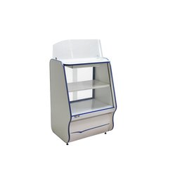 Móvel Caixa Expositor Comercial Azul 75cm - 1