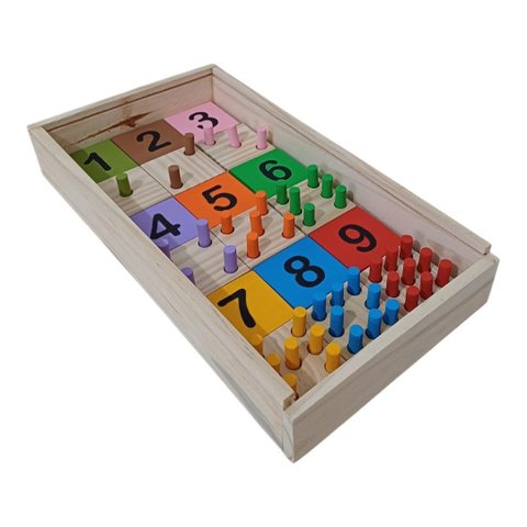 Jogo Numerais e Quantidades Educativos Pedagógicos Brinquedos Madeira Alfabetização Divertidos Criat