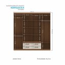 Ver imagem 4 de Guarda Roupa Casal Nápoles 8.4 8 Portas 4 Gavetas Jatobá/areia com Espelho - Santos Andirá