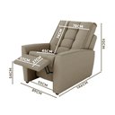 Ver imagem 3 de Poltrona do Papai Reclinável Marrom Taupe Suede Parma Shop Jm