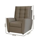 Ver imagem 4 de Poltrona do Papai Reclinável Marrom Taupe Suede Parma Shop Jm