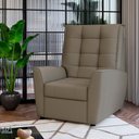 Ver imagem 1 de Poltrona do Papai Reclinável Marrom Taupe Suede Parma Shop Jm