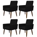Ver imagem 1 de Kit 4 Poltronas para Sala Pés de Madeira Nina