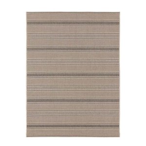 Tapete Sisal Eco-Nature Riscas 77 Bege-Chumbo 0,50X0,80M - J Serrano