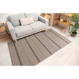 Tapete Sisal Eco-Nature Riscas 77 Bege-Chumbo 0,50X0,80M - J Serrano - 2