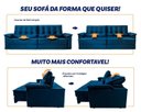 Ver imagem 6 de Sofá Retrátil Reclinável 230cm Ascari Suede Velut com molas Ensacadas - King House