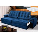 Ver imagem 2 de Sofá Retrátil Reclinável 230cm Ascari Suede Velut com molas Ensacadas - King House