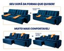 Ver imagem 5 de Sofá Retrátil Reclinável 230cm Ascari Suede Velut com molas Ensacadas - King House