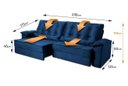 Ver imagem 3 de Sofá Retrátil Reclinável 230cm Ascari Suede Velut com molas Ensacadas - King House