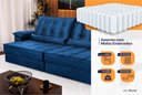Ver imagem 4 de Sofá Retrátil Reclinável 230cm Ascari Suede Velut com molas Ensacadas - King House