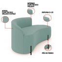 Ver imagem 3 de Sofá 2 Lugares Orgânico 140cm Pé Preto Morgan Veludo/cotelê D03 - D’Rossi