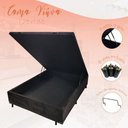 Ver imagem 4 de Cama Viuva Box Baú 128x188 - Corino - Marrom