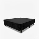 Ver imagem 1 de Base Cama Box Casal Diversas Cores (138x188x40) - Suede Preto