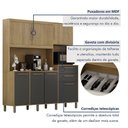 Ver imagem 4 de Armário de Cozinha 7 Portas 2 Gavetas Quartzo Valdemóveis Cinamomo/grafite
