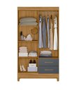 Ver imagem 3 de Guarda Roupa Chile 103cm 4 Portas Freijó Cinza Moval