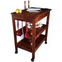 Ver imagem 5 de Carrinho de Churrasco Madeira Maciça Imbuia