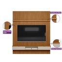 Ver imagem 2 de Painel Tv 60" 219cm Nicho Suspenso Prateleira Marisa Nature Fosco L04 - D'rossi
