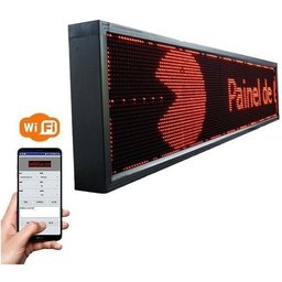 Painel Letreiro Led Digital 200x20 Externo Vermelho Wi-fi:220v/verde - 2