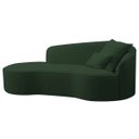 Ver imagem 1 de Divã Recamier Curvo Sala de Estar Inglaterra Lado Esquerdo 180cm Linho Verde - Incasa Decor