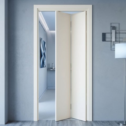 Porta Camarão Lisa Branca 90x210cm com Kit Ferragem Completo